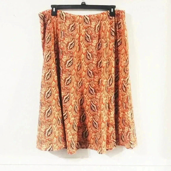 Viyella Wool Challis 100% Wool Print Skirt - Picture 1 of 4